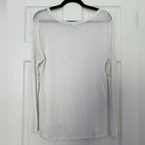 Basic White Long Sleeve T Shirt - Picture 2 of 3